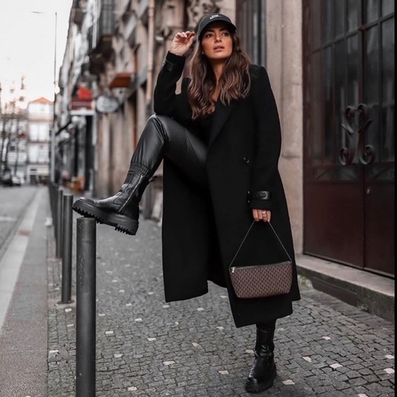 Zara Leather Ankle Boots with Lug Soles - Picture 2 of 16